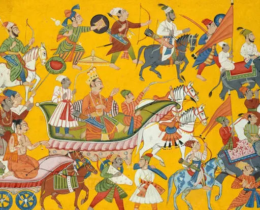 The Wedding Procession of Rama from the Mewar Ramayana,… — PICRYL