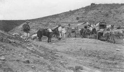 People, horses, carts at top of the pass to Jehol,… — PICRYL - Public ...