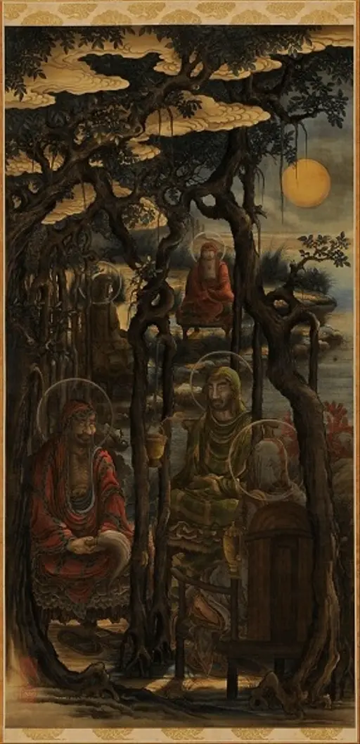 狩野一信《五百羅漢図 六道・地獄》第24幅、1854–63年、19世紀、江戸