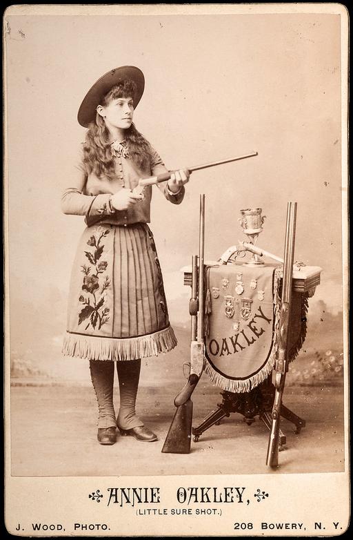 Annie Oakley by J Wood Cabinet - Public domain photograph — PICRYL