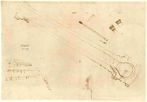 Codice Atlantico - 034r not original, leonardo da vinci, codex atlanticus, drawing, sketch, manuscript, renaissance, invention, technical drawing