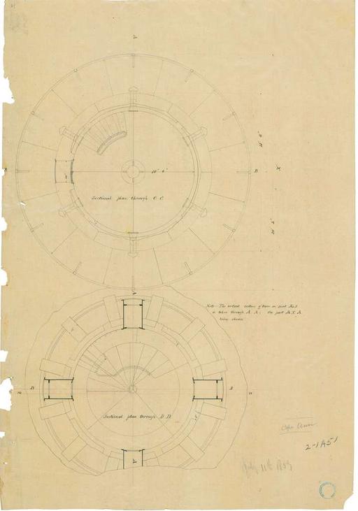 Lighthouse Tower, Sectional Plans Cc-Dd - NARA - 85967579 - PICRYL ...