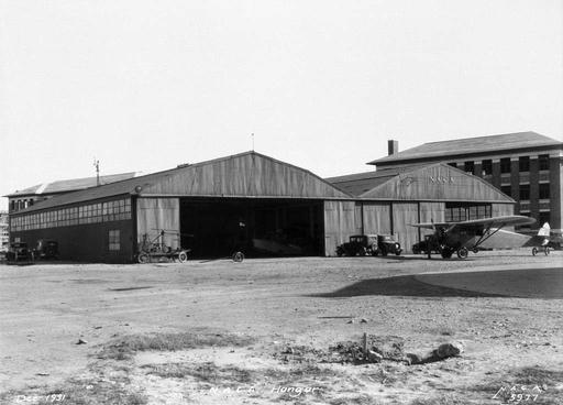 Original NACA Hangars (7598841722), naca, hangars, langley research center, aviation, research, historic, black and white photograph