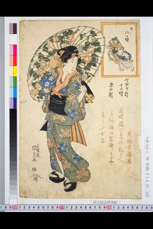 NDL1312920 皇国二十四功尾上の召使お初— PICRYL - Public Domain