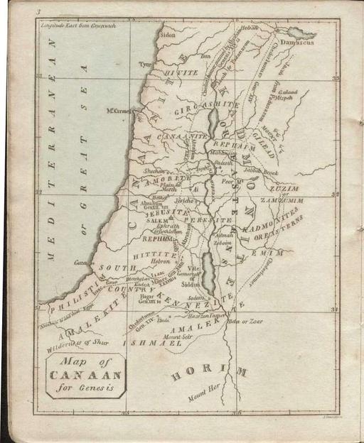 Map of Canaan for Genesis (FL45582561 3922570) - PICRYL - Public Domain ...
