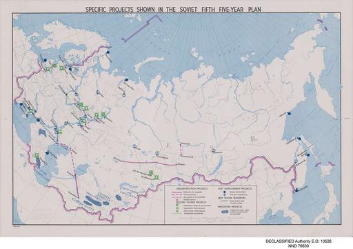 Specific Projects shown in the Soviet Fifth Five-Year Plan Map ...