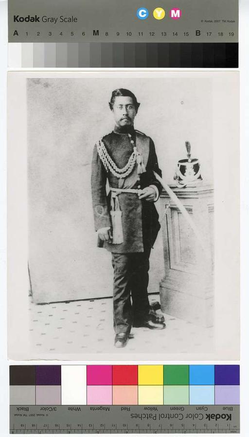 Lunalilo in uniform (PP-98-15-014, original), king lunalilo, hawaii, uniform, portrait, royalty, military uniform