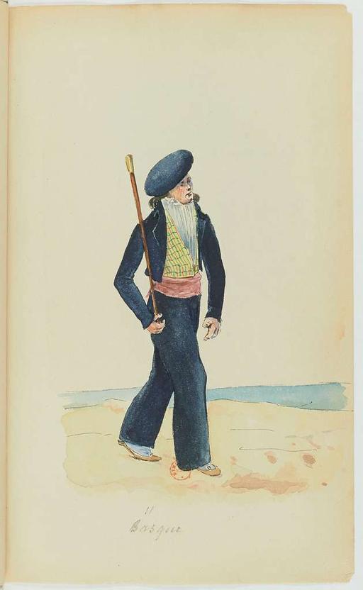 Recueil de costumes vers 1820, copiés sur l'original existant à la Bibliothèque de Bayonnne - E. Fort - btv1b10025453x (027 of 134), costumes, fashion, 1820 s, clothing, historical fashion, dress, men fashion, women fashion, illustrations