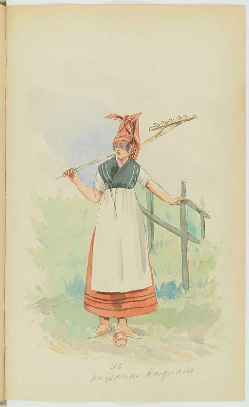 Recueil de costumes vers 1820, copiés sur l'original existant à la Bibliothèque de Bayonnne - E. Fort - btv1b10025453x (097 of 134), costumes, fashion, 1820 s, clothing, historical fashion, women fashion, men fashion