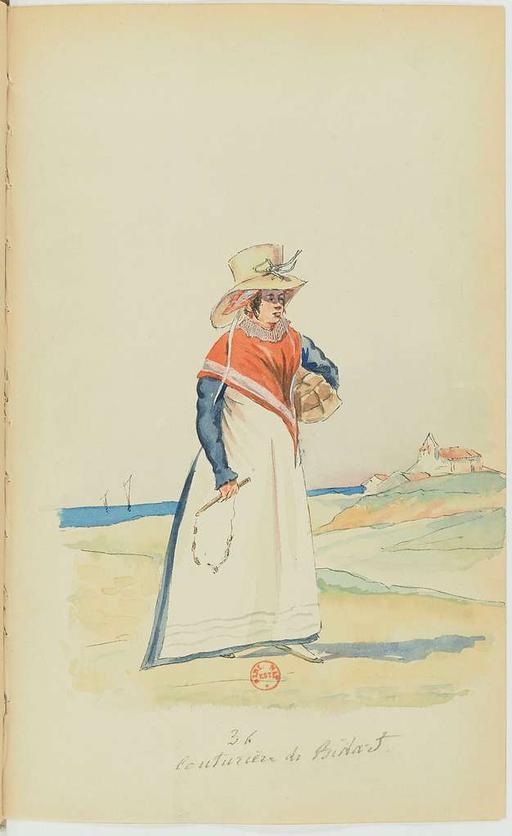 Recueil de costumes vers 1820, copiés sur l'original existant à la Bibliothèque de Bayonnne - E. Fort - btv1b10025453x (077 of 134), costumes, fashion, 1820 s, clothing, historical costumes, illustrations
