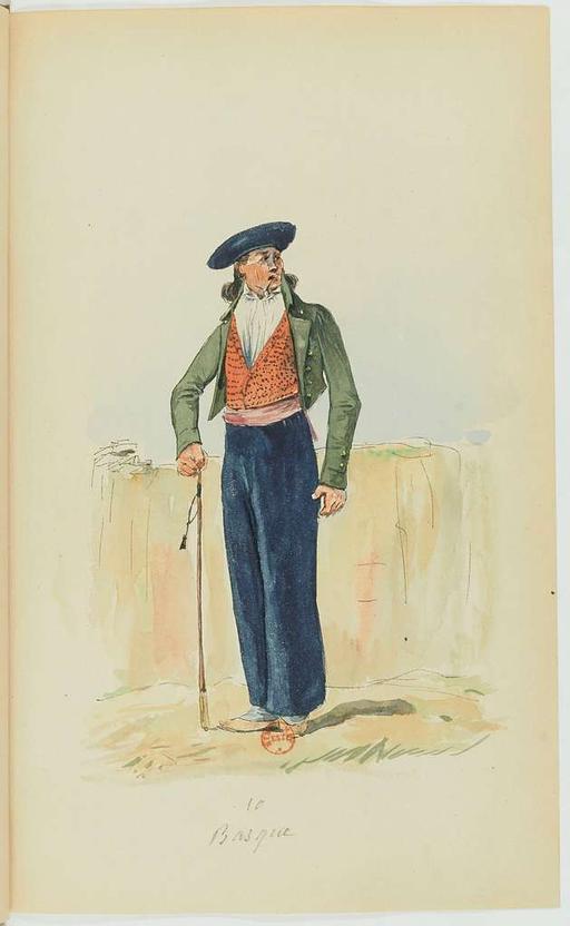Recueil de costumes vers 1820, copiés sur l'original existant à la Bibliothèque de Bayonnne - E. Fort - btv1b10025453x (025 of 134), costumes, fashion, 1820 s, clothing, historical fashion, women fashion, men fashion
