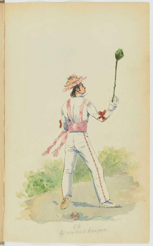 Recueil de costumes vers 1820, copiés sur l'original existant à la Bibliothèque de Bayonnne - E. Fort - btv1b10025453x (113 of 134), costumes, fashion, 1820 s, clothing, historical fashion, women fashion, men fashion