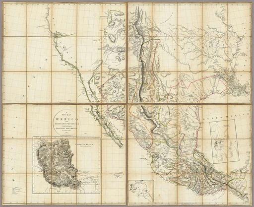 A New Map of Mexico and Adjacent Provinces Compiled from Original Documents by A. Arrowsmith. 1810. London. Published 5th (IA dr a-new-map-of-mexico-and-adjacent-provinces-compiled-from-original-documents-00054016), map, mexico, historical map, cartography, north america, arrowsmyth, provinces, 19th century, geography, territory