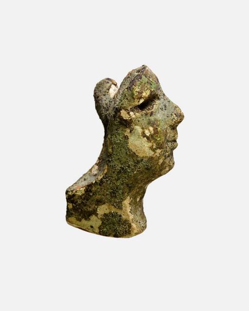 Мужская (изначально красная) голова для статуэтки комика, male figure, statuette, composite, red hair, fragment, ancient art