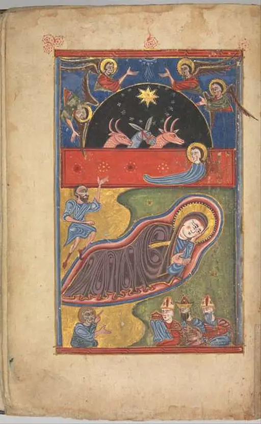 Manuscript Illumination with Joseph Sold by His Brothers… — PICRYL
