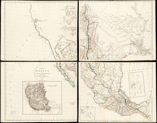 A new map of Mexico and adjacent provinces compiled from original documents, mexico, texas, california, new mexico, gulf of mexico, rio grande, provinces, map, cartography, boundaries, settlements
