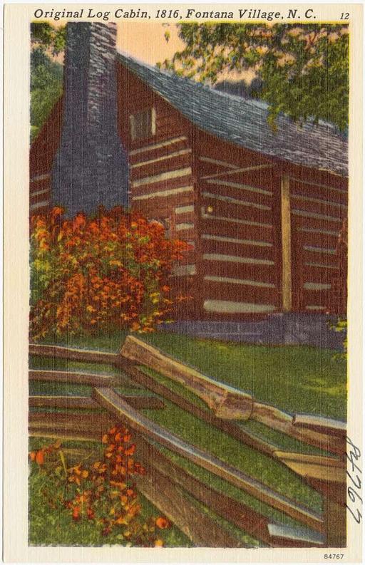 Original Log Cabin, 1816, Fontana Village, N. C., log cabin, fontana village, north carolina, historic building, architecture, rustic, logs
