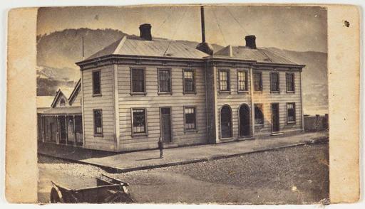 Original Post Office, Featherston Street Cartes de visite, post office, featherston street, building, architecture, street scene, historical, wellington