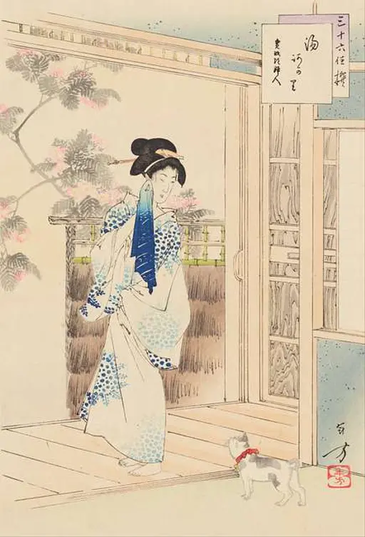 NDL-DC 1302520 01-Utagawa Kunisada-十二月の内 衣更着梅見-安政1-crd