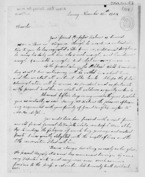 John Adams to Thomas Jefferson, November 15, 1824 - PICRYL - Public ...