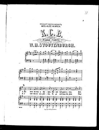varilla segunda mano Se asemeja K. C. B - Public domain American sheet music, 1878 - LOC's Public Domain  Archive Public Domain Search
