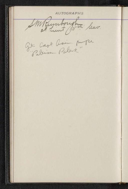 George S. Patton Papers: Diaries, 1910-1945; Original; 1910