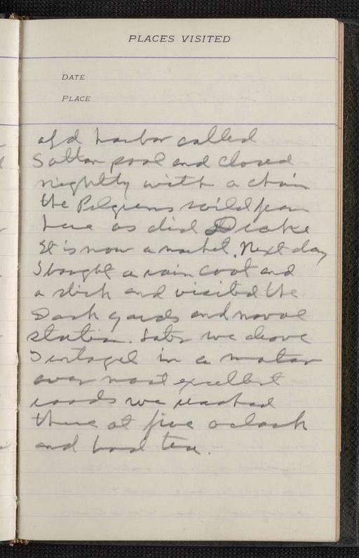 George S. Patton Papers: Diaries, 1910-1945; Original; 1910