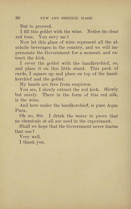 New and original magic : comprising a number of novel and entertaining effects : a fund of information for the professional artist and his younger brother, the amateur