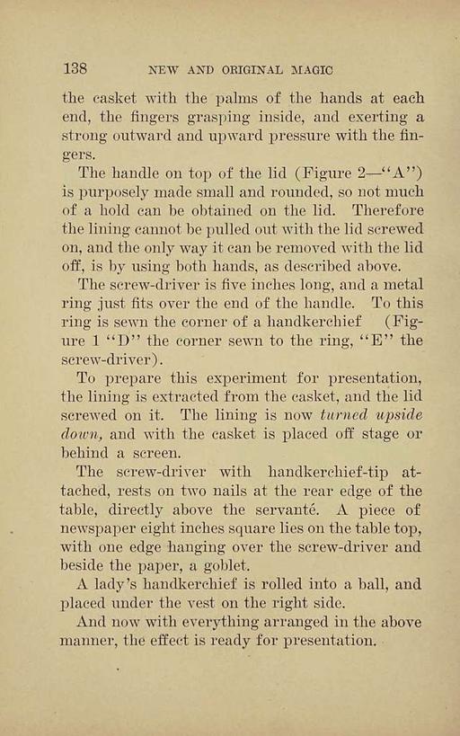 New and original magic : comprising a number of novel and entertaining effects : a fund of information for the professional artist and his younger brother, the amateur