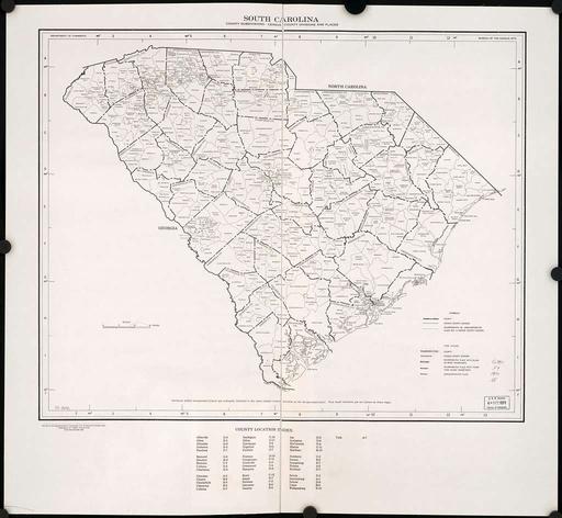 South Carolina; county subdivisions, census county divisions and places ...