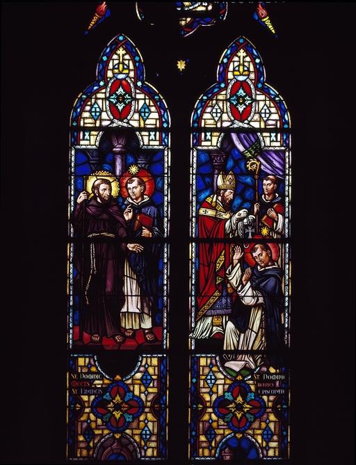 Stained glass windows in St. Dominic Church in southwest Washington, D ...