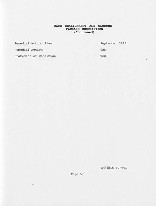Army (BRAC 1) FY 1995 Budget Estimates, DoD Base Realignment and ...