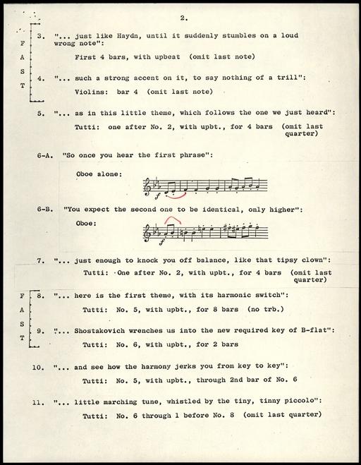 Young People's Concerts Scripts: A Birthday Tribute to Shostakovich ...