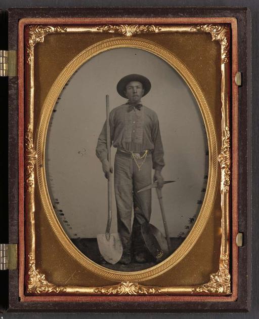 how to dress like a gold miner Unidentified man with mining equipment and wearing a… — PICRYL Whether it’s the hat