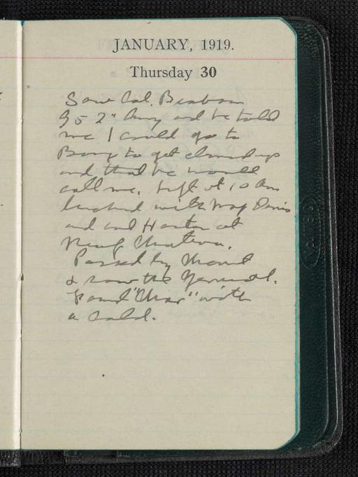 George S. Patton Papers: Diaries, 1910-1945; Original; 1918-1919