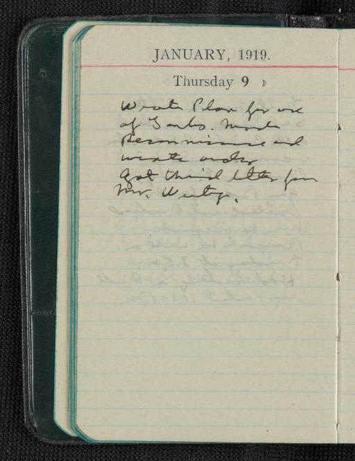 George S. Patton Papers: Diaries, 1910-1945; Original; 1918-1919