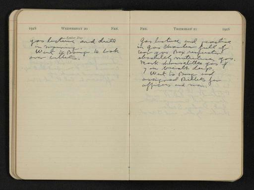 George S. Patton Papers: Diaries, 1910-1945; Original; 1918-1919