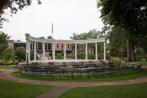Frederick Law Olmsted designed the landcaping, ampitheatre