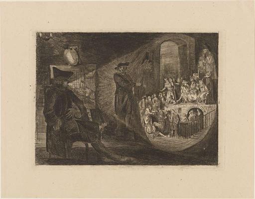 The Magic Lantern; Paul before Felix [A Satire on Hogarth