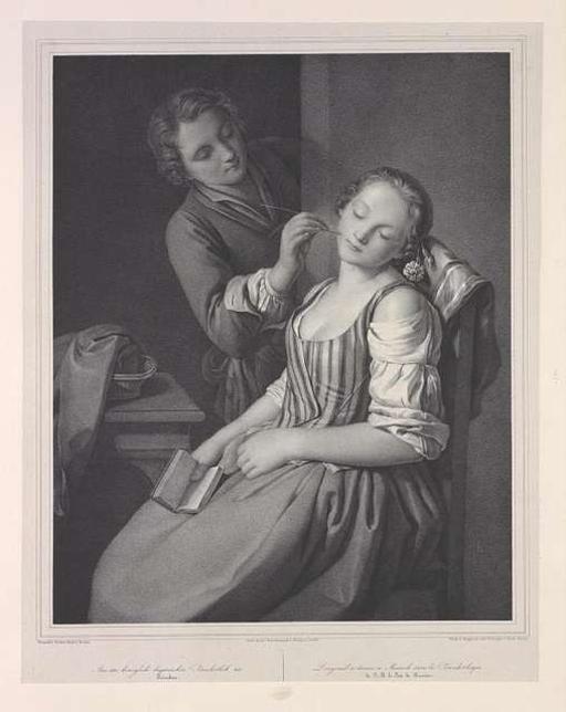 After sleeping girl, original by Pietro Rotari., portrait, girl, sleeping, woman, classical, art, rotari, pietro rotari