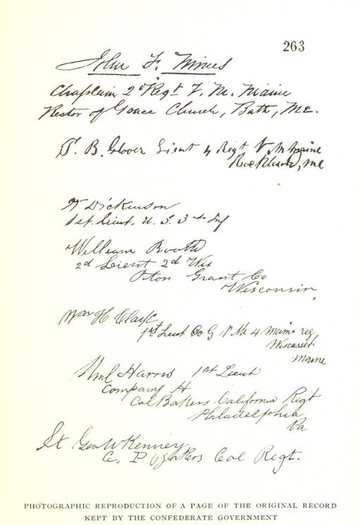 Manuskript aus "Richmond Prisons, 1861-1862. Zusammengestellt aus den Originalaufnahmen, etc "., manuscript, richmond prisons, american civil war, prison records, prisoners, history