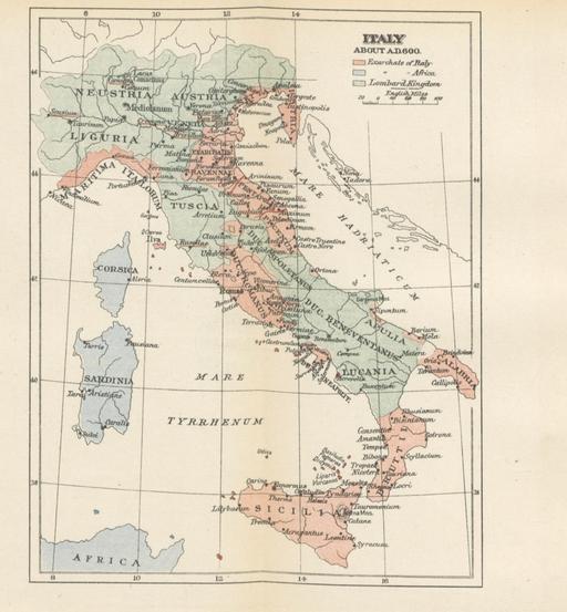 Karte aus "The Student's Gibbon... gekürzt aus dem Originalwerk von Sir William Smith... Neue und überarbeitete Ausgabe... Teil I. Von 98 n. Chr. bis zum Tod von Justinian. Von A. H. J. Greenidge, usw. (Teil II. Von 565 n. Chr. bis zur Eroberung Konstantinopels durch die Türken. Von J. G. C. Anderson.) ", europe, map, historical map, gibbon, sir william, regions, countries